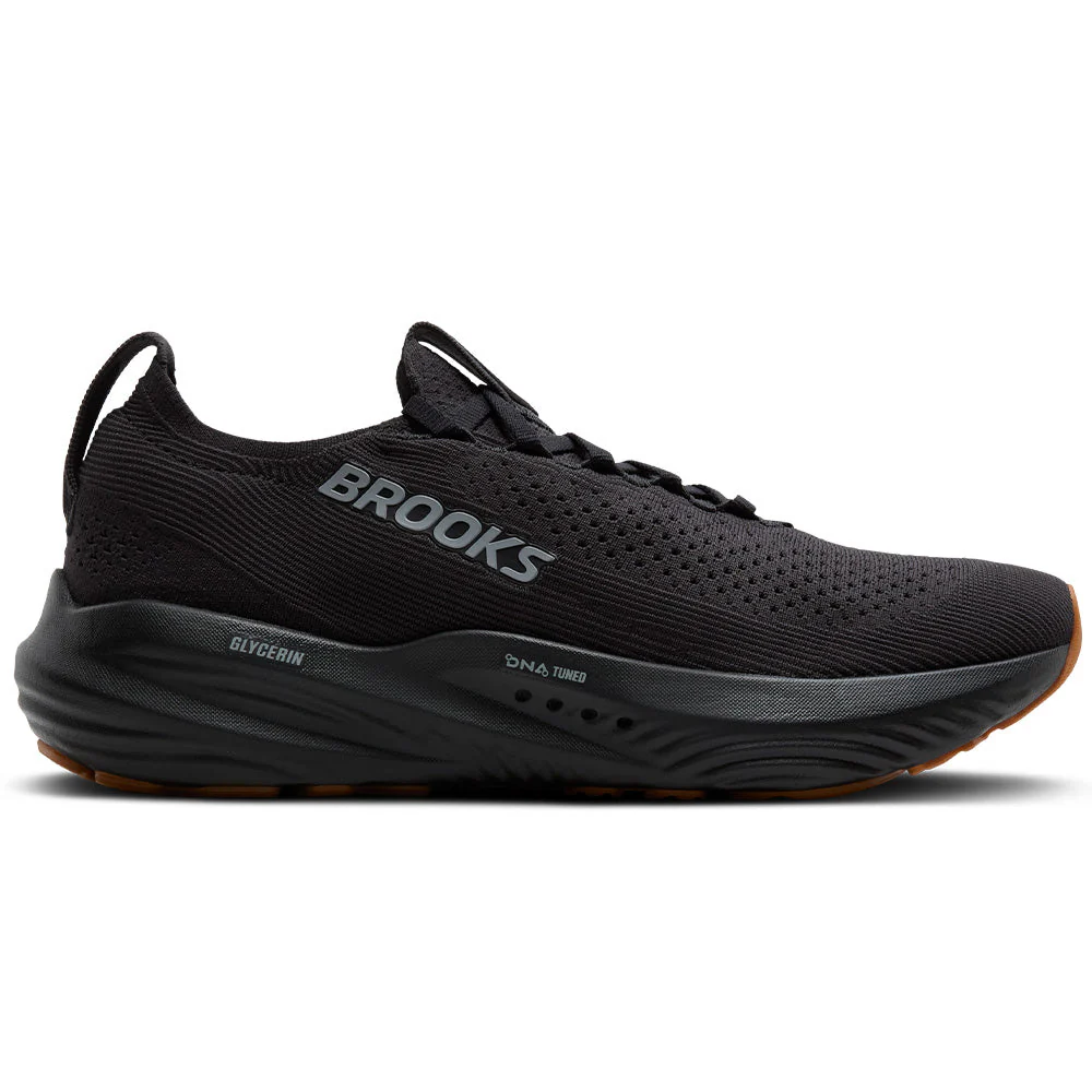 Men's Brooks Glycerin StealthFit 22, Black/Black, 11.5 D Medium