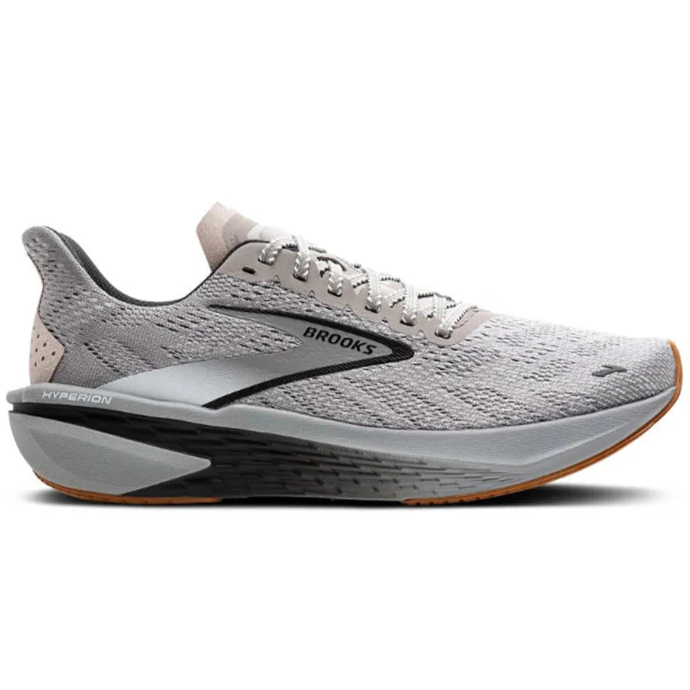 Men's Brooks Hyperion 2, Alloy/Bright White/Black, 7.5 D Medium