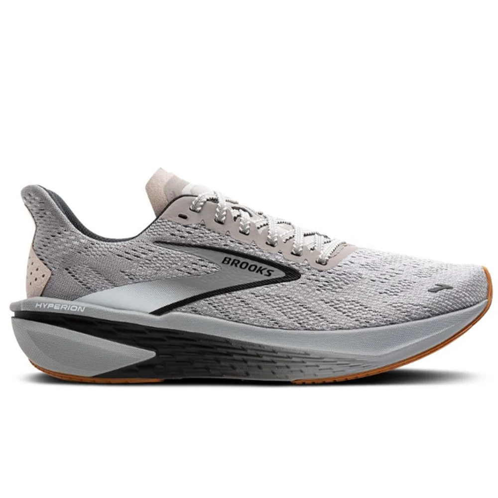 Men's Brooks Hyperion 2, Alloy/Bright White/Black, 10 D Medium