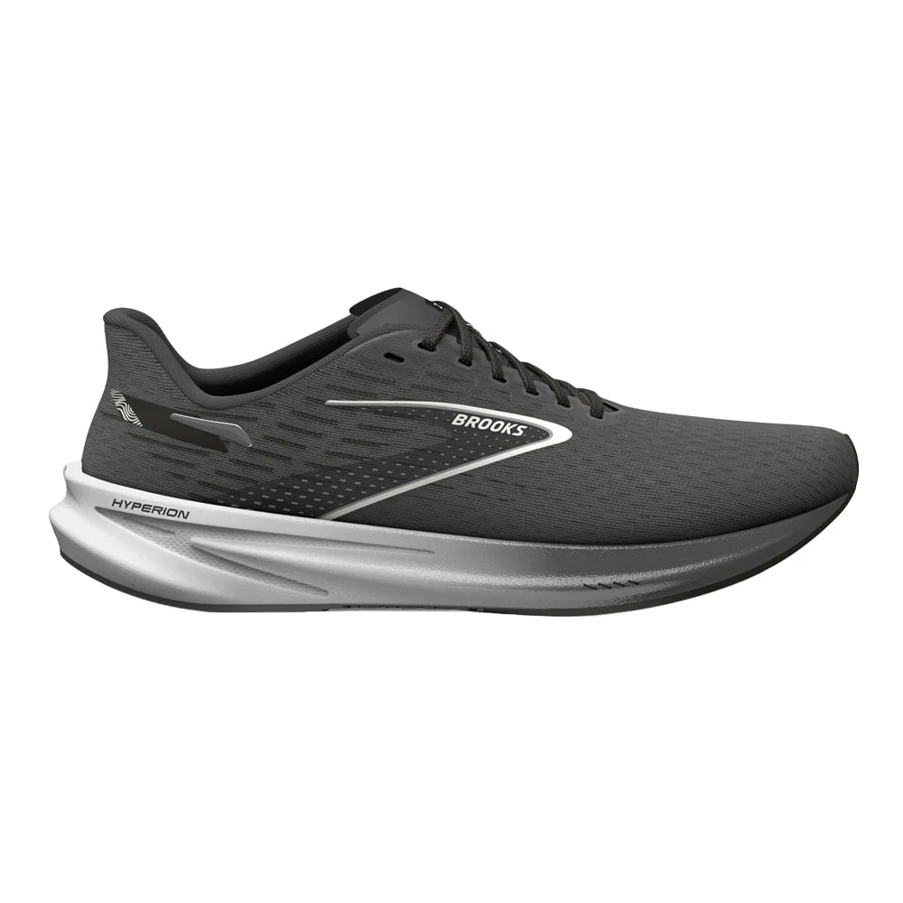 Men's Brooks Hyperion, Gunmetal/Black/White, 8.5 D Medium