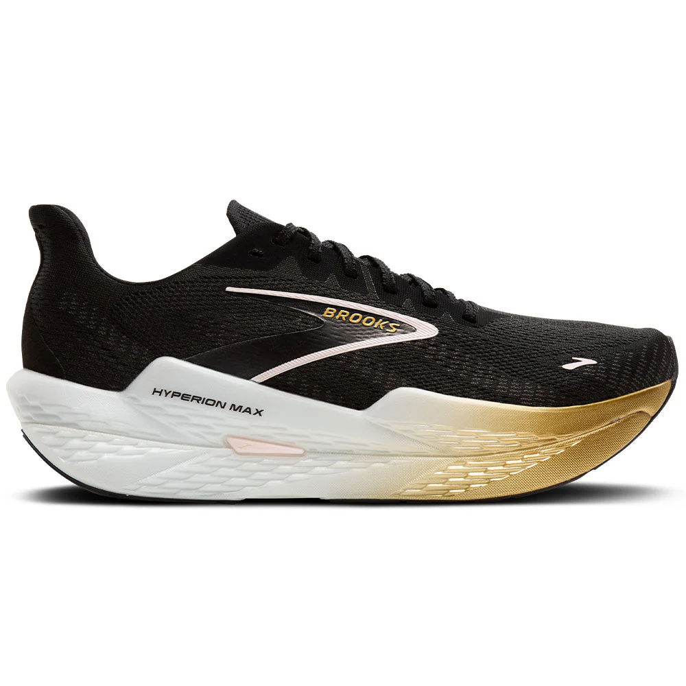 Men's Brooks Hyperion Max 2, Black/Gold/Pink, 13 D Medium