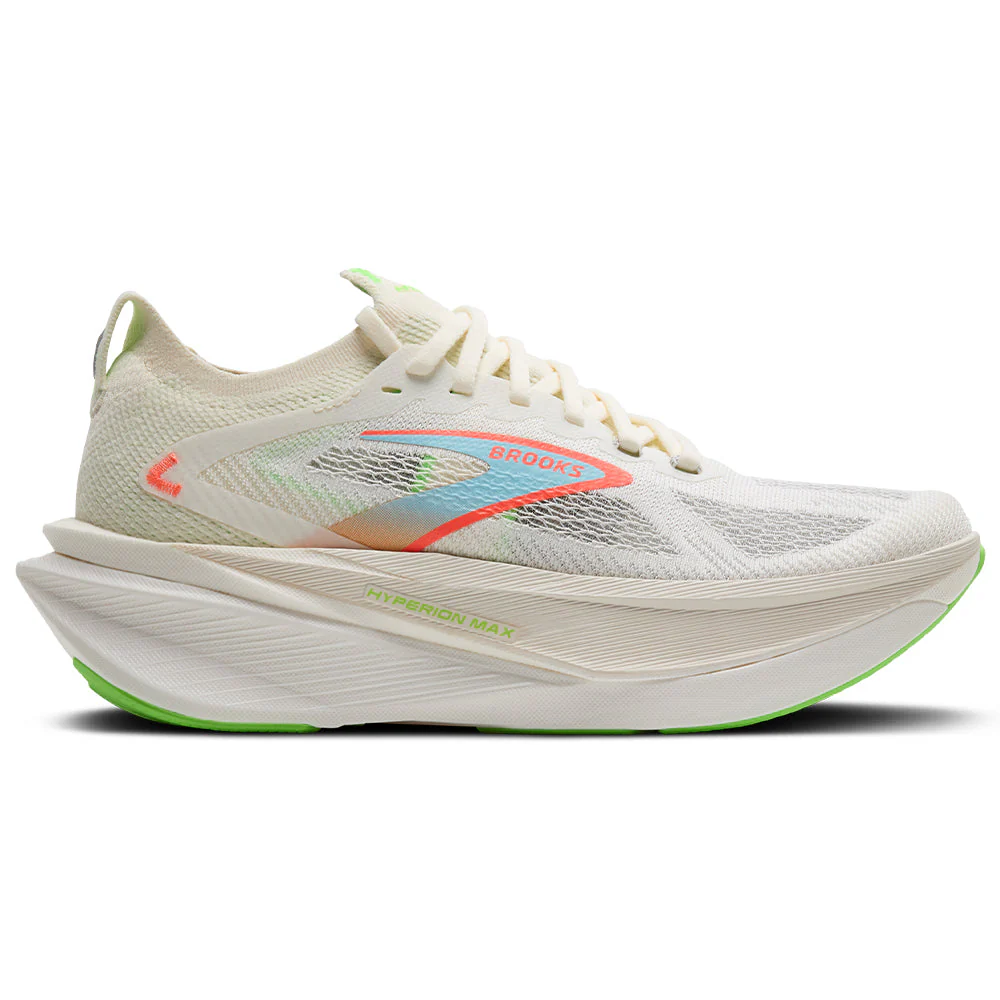 Men's Brooks Hyperion Max 3, Coconut/Green Gecko/Pink Clay, 12.5 D Medium