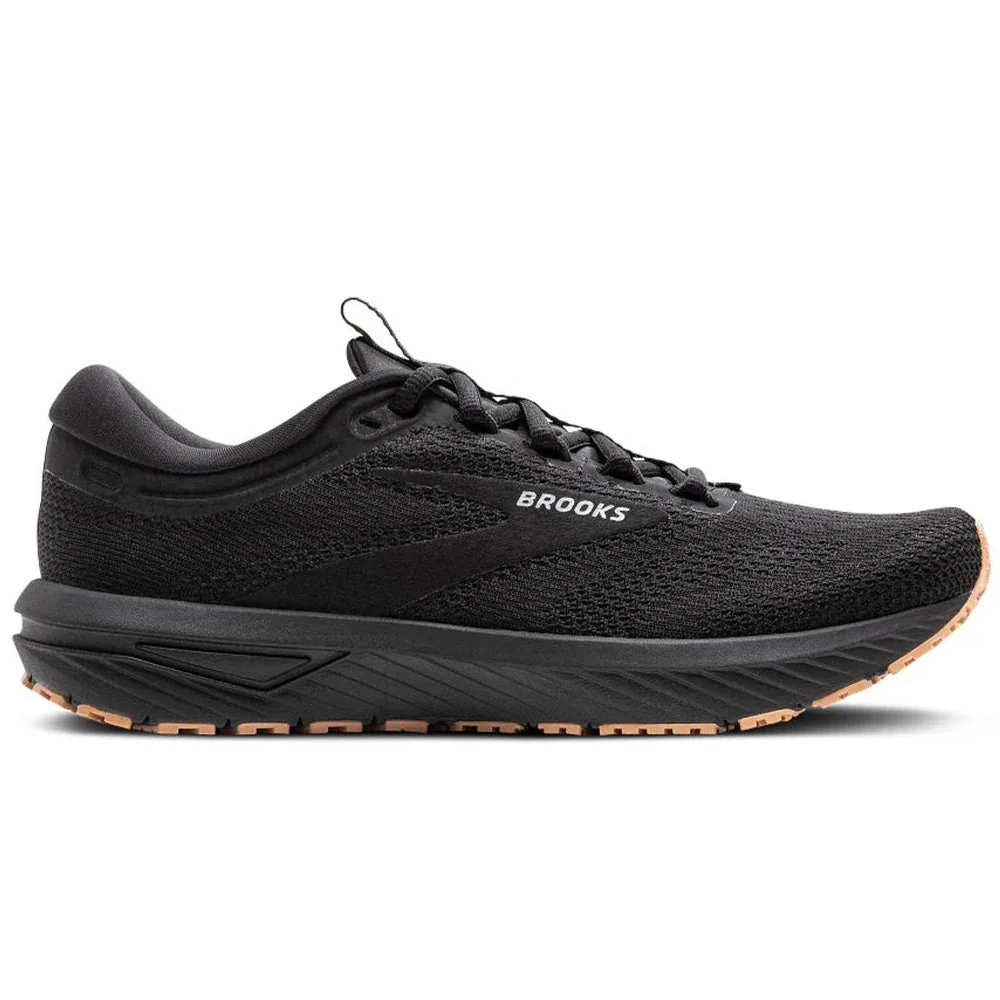 Men's Brooks Revel 7, Black/Black, 7.5 D Medium