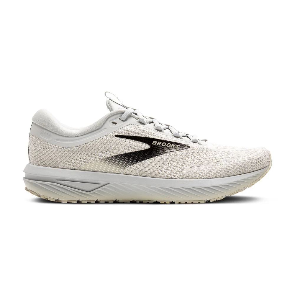 Men's Brooks Revel 7, White/Pelican/Black, 11 D Medium