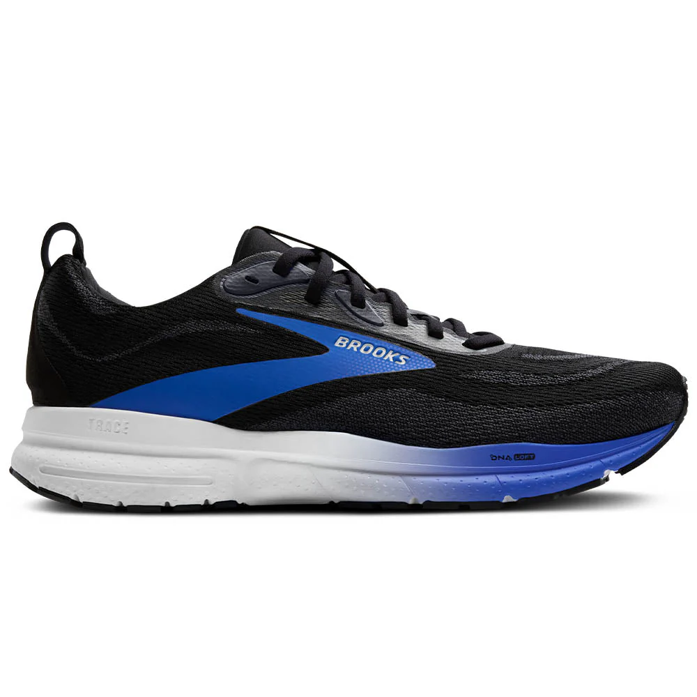 Men's Brooks Trace 4, Black/Cobalt/Limpet, 15 D Medium