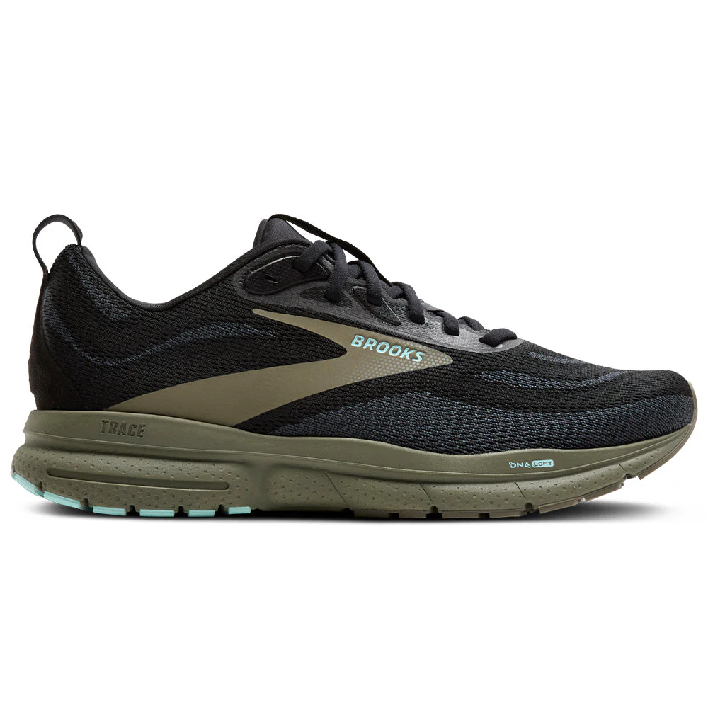 Men's Brooks Trace 4, Black/Ebony/Dusty Olive, 11 D Medium
