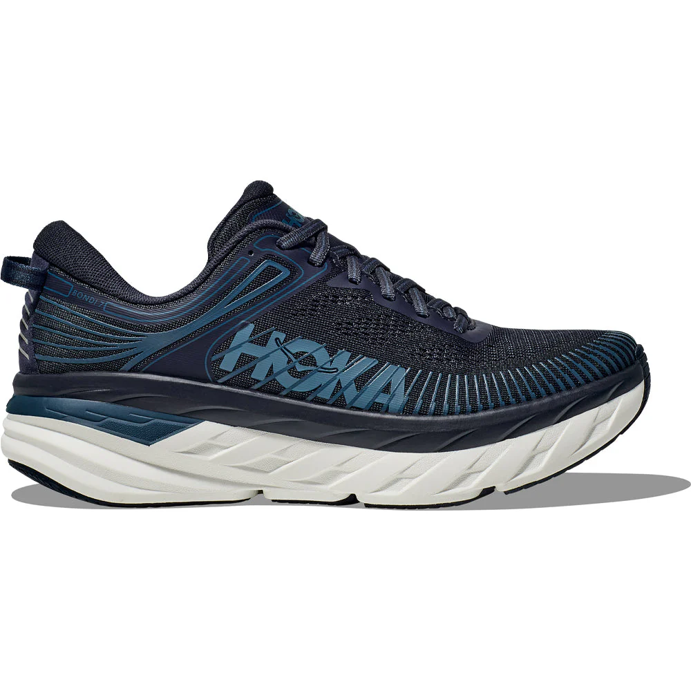 Men's Hoka Bondi 7, Outerspace/White, 9 D Medium