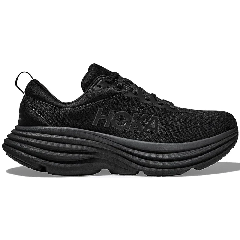 Men's Hoka Bondi 8, Black/Black, 9.5 4E Extra Wide