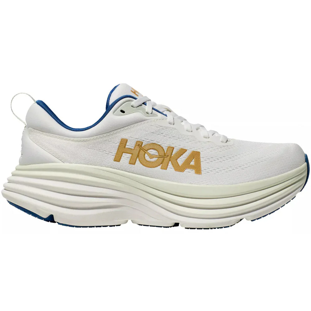 Men's Hoka Bondi 8, Frost/Gold, 9 D Medium