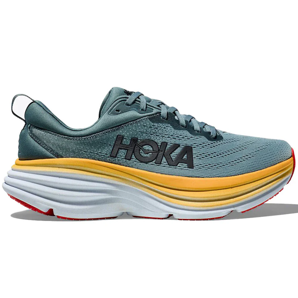 Men's Hoka Bondi 8, Goblin Blue/Mountain Spring, 14 D Medium