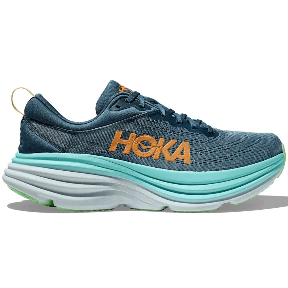 Men's Hoka Bondi 8, Real Teal/Shadow, 13 2E Wide