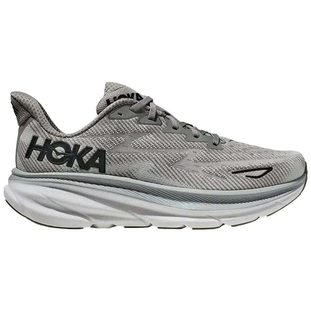 Men's Hoka Clifton 9, Harbor Mist/Black, 9.5 D Medium
