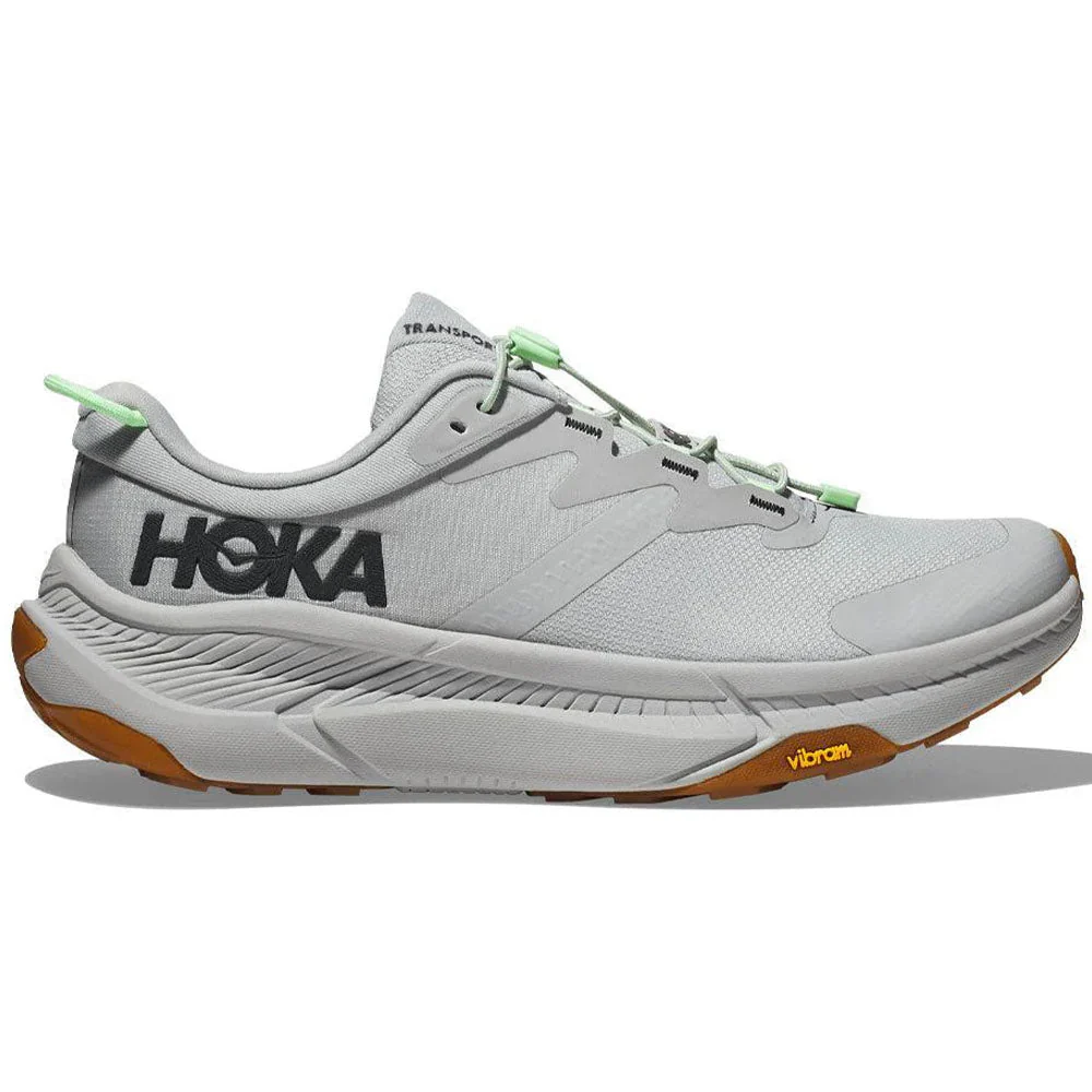 Men's Hoka Transport, Harbor Mist/Lime Glow, 8 D Medium