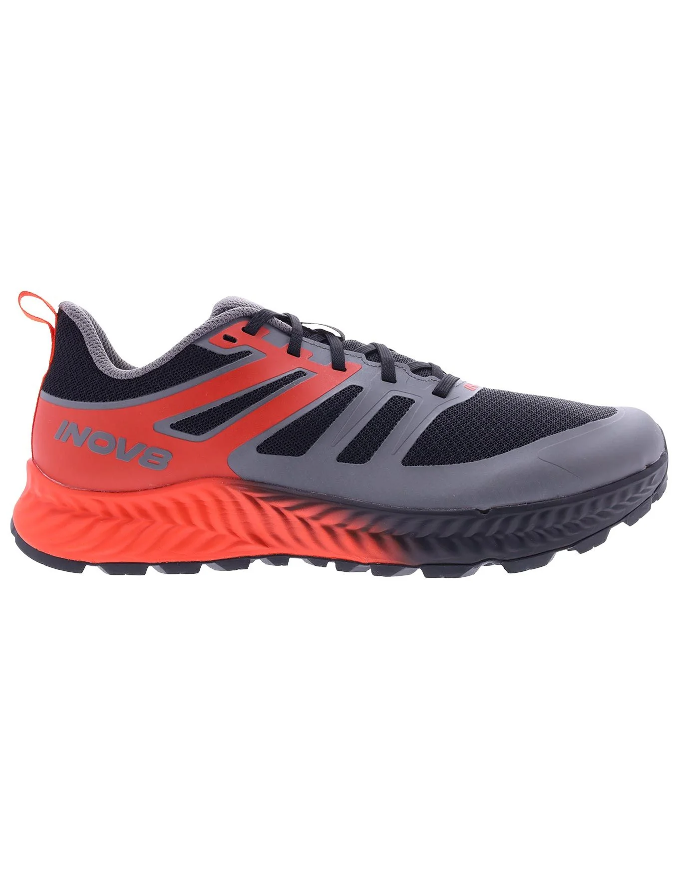 Men's Inov8 TrailFly, Black/Fiery Red/Dark Grey, 12.5 2E Wide