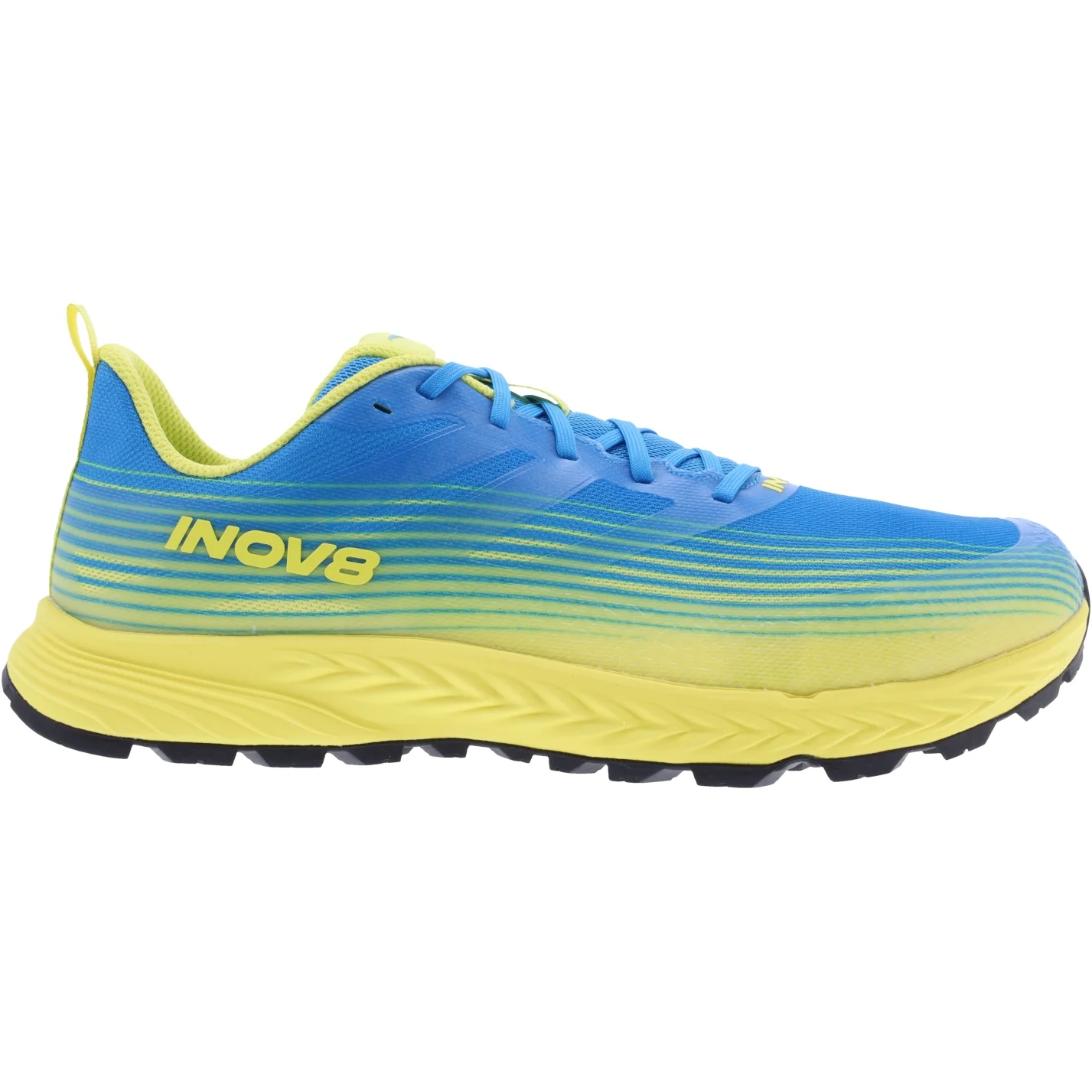 Men's Inov8 TrailFly Speed, Blue/Yellow, 14 2E Wide