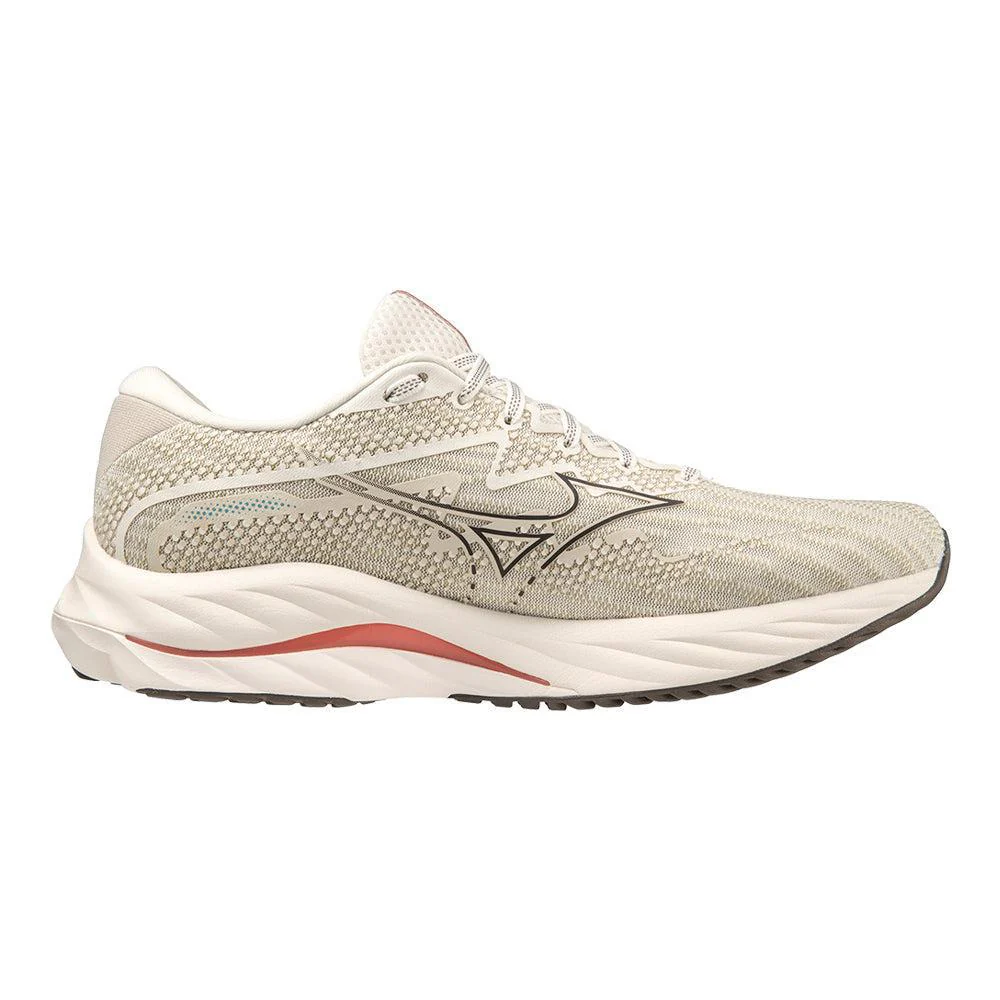 Men's Mizuno Wave Rider 27, Snow White-Granite Grey, 10.5 D Medium