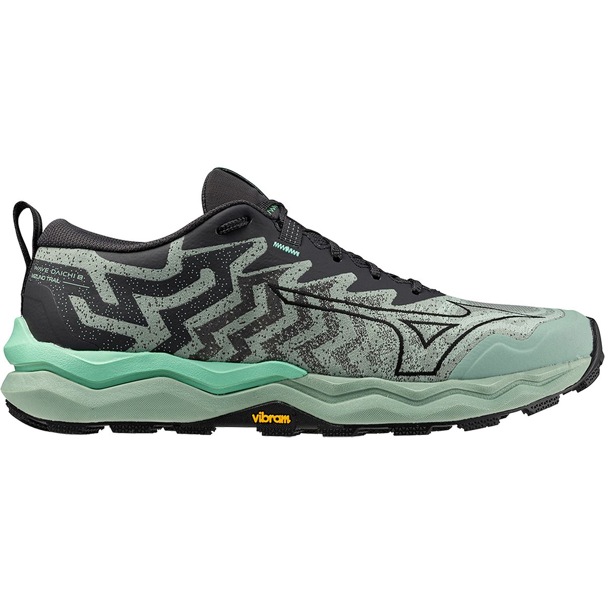 Men's Mizuno Wave Daichi 8, Greyed Jade/Black Oyster, 11 D Medium