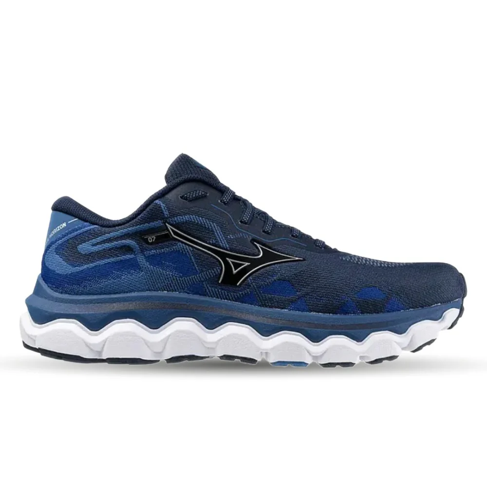 Men's Mizuno Wave Horizon 7, Dress Blue/Silver, 11.5 D Medium