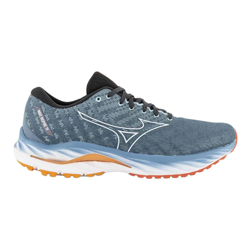 Men's Mizuno Wave Inspire 19, Provincial Blue/White, 12 D Medium