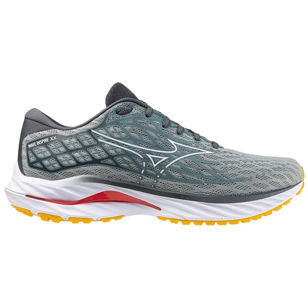 Men's Mizuno Wave Inspire 20, Abyss-White, 9 D Medium