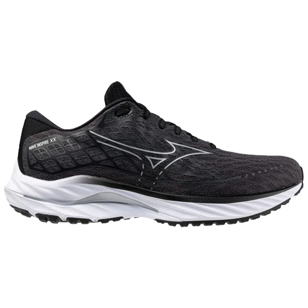 Men's Mizuno Wave Inspire 20, Ebony/White, 10.5 D Medium