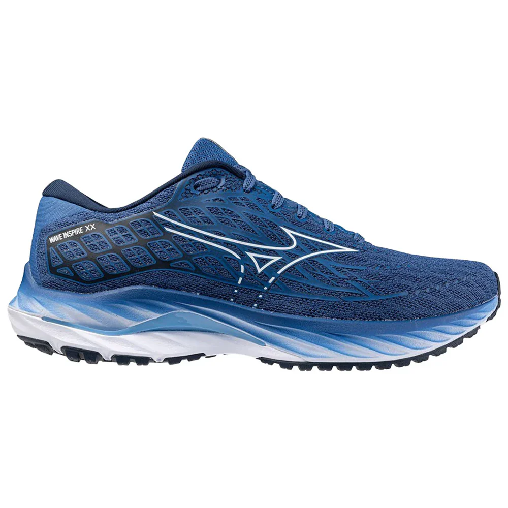 Men's Mizuno Wave Inspire 20, Federal Blue-White, 9 D Medium