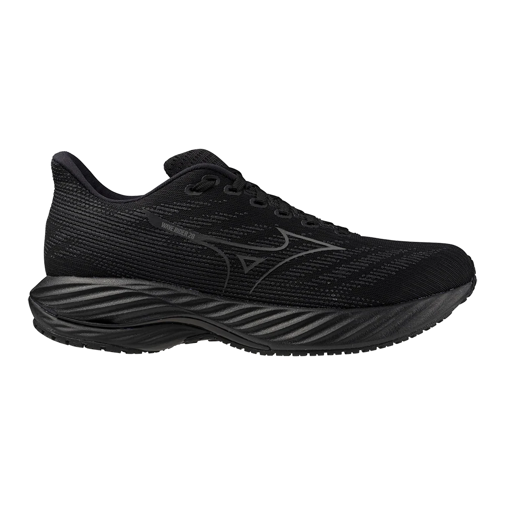 Men's Mizuno Wave Rider 28, Black/Quiet Shade, 11 D Medium