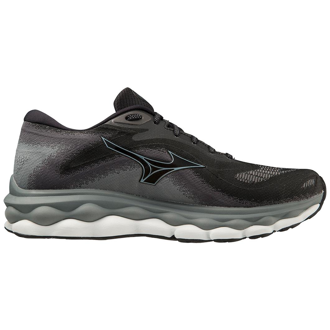 Men's Mizuno Wave Sky 7, Black/Glacial Ridge, 13 D Medium