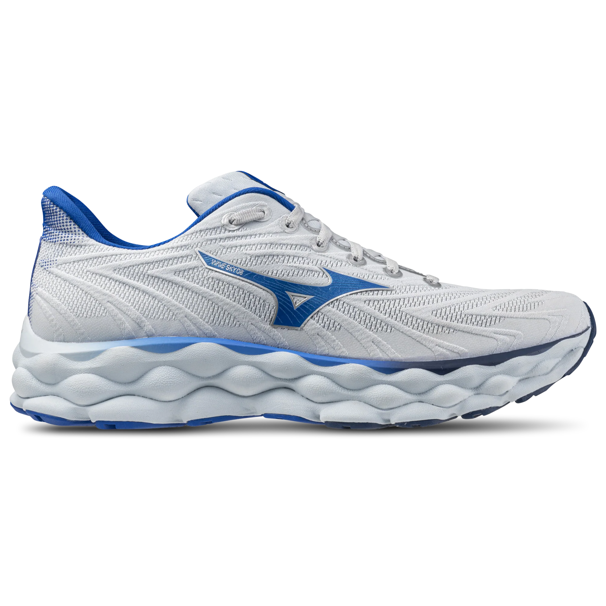 Men's Mizuno Wave Sky 8, Plein Air/Laser Blue, 9.5 D Medium