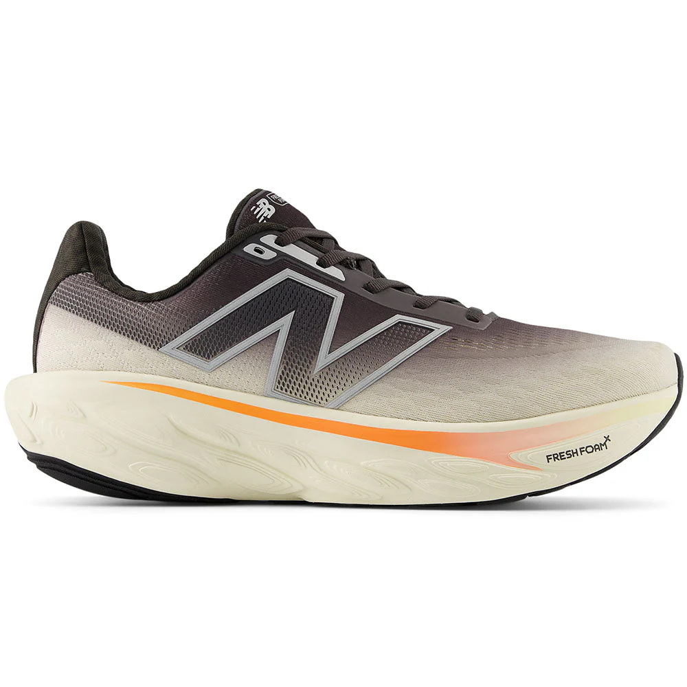 Men's New Balance Fresh Foam X 1080v14, Black Cement/Angora/Hot Mango, 9.5 D Medium