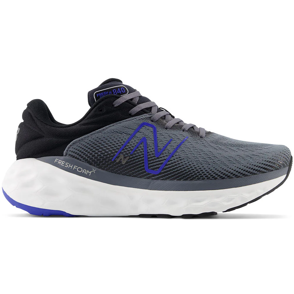 Men's New Balance Fresh Foam X 840v1, Castlerock/Marine Blue/Black/Silver Metalic, 10 4E Extra Wide