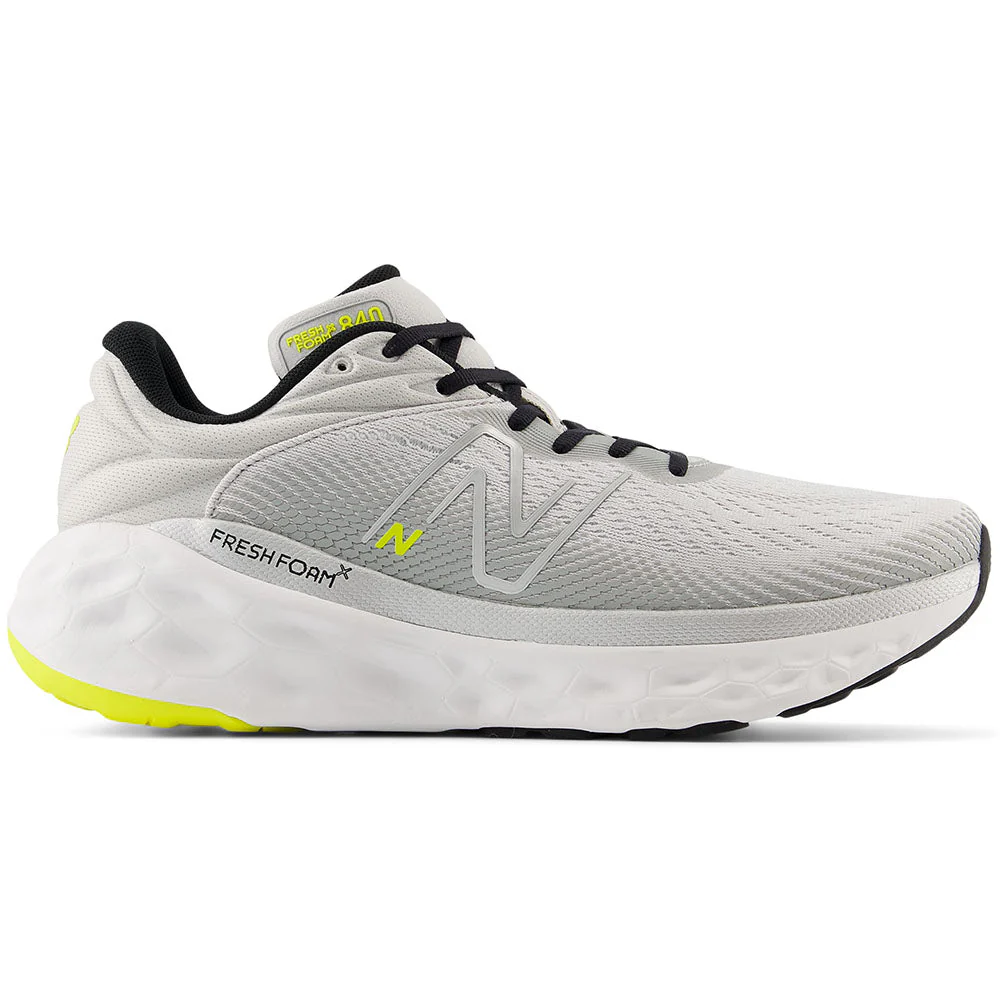 Men's New Balance Fresh Foam X 840v1, Grey Matter/Silver Metallic/Firefly, 13 2E Wide