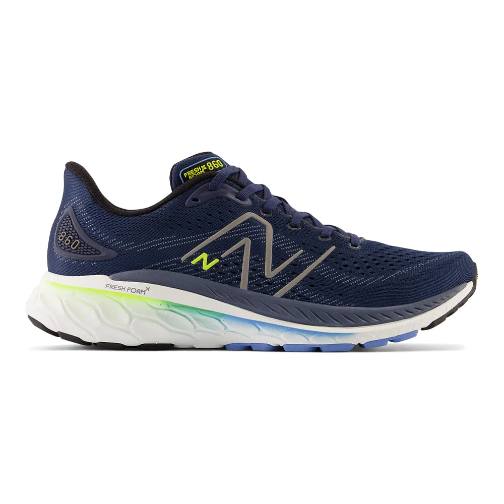 Men's New Balance Fresh Foam X 860v13, NB Navy/Dark Silver Metallic, 10 2E Wide