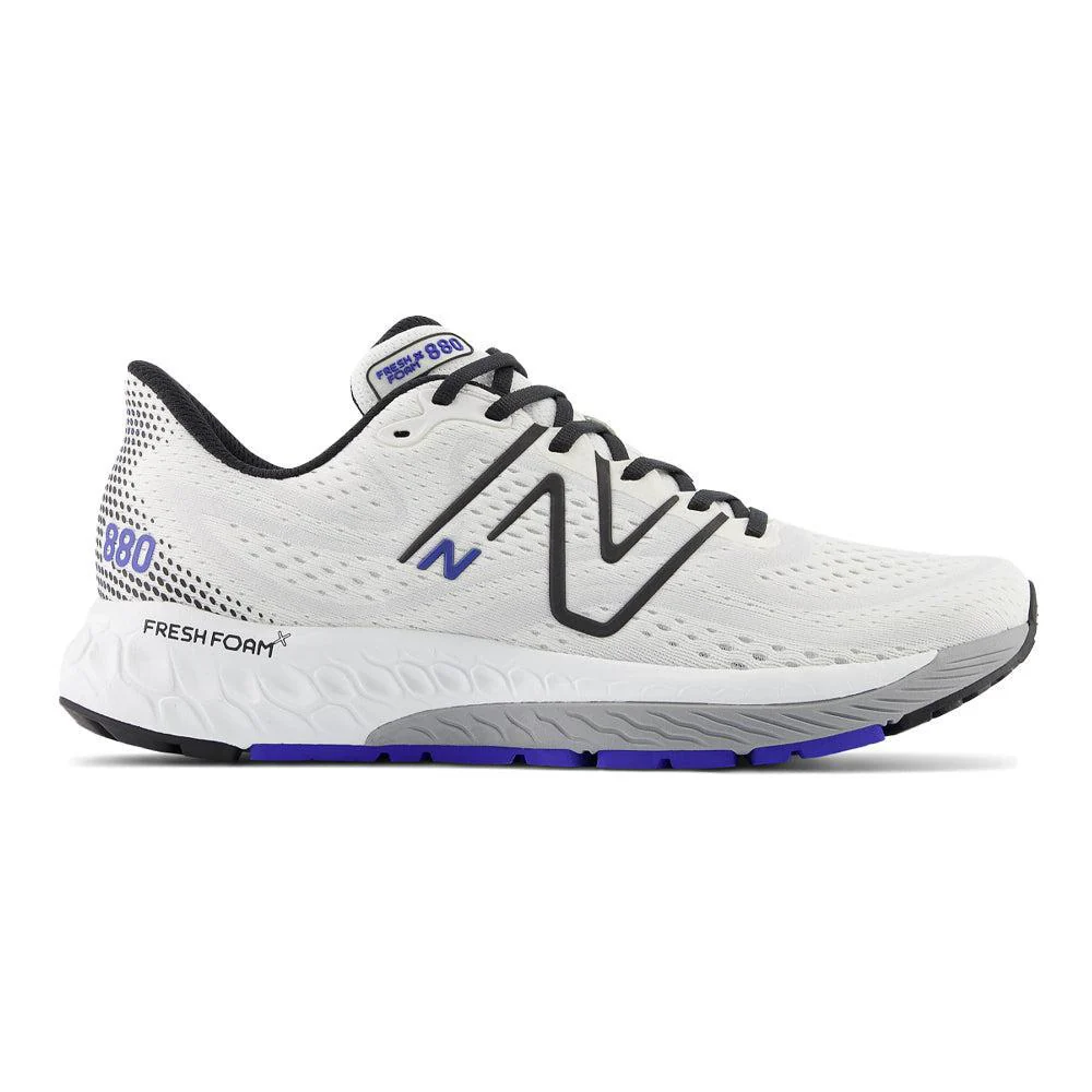 Men's New Balance Fresh Foam X 880v13, White/Black, 9.5 2E Wide