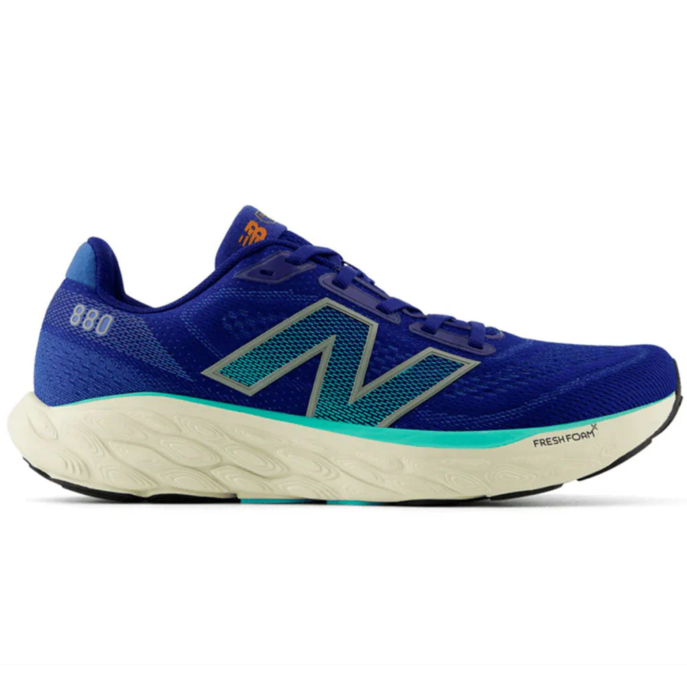 Men's New Balance Fresh Foam X 880v14, Inkwell/Cyber Jade/Dark Silver Metallic, 9.5 2E Wide