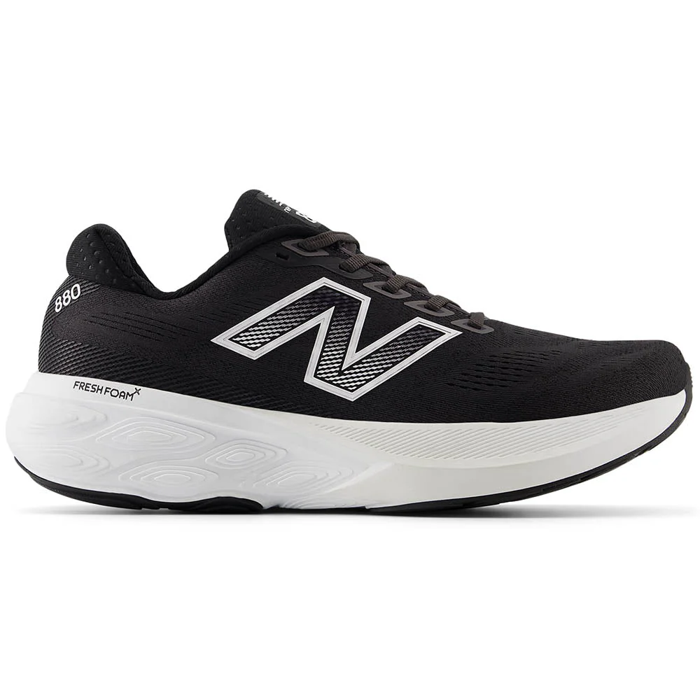 Men's New Balance Fresh Foam X 880v15, Black/White/Reflection, 9 D Medium
