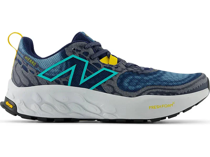 Men's New Balance Fresh Foam X Hierro V8, Nb Navy/Quartz Grey/Cyber Jade, 11 2E Wide
