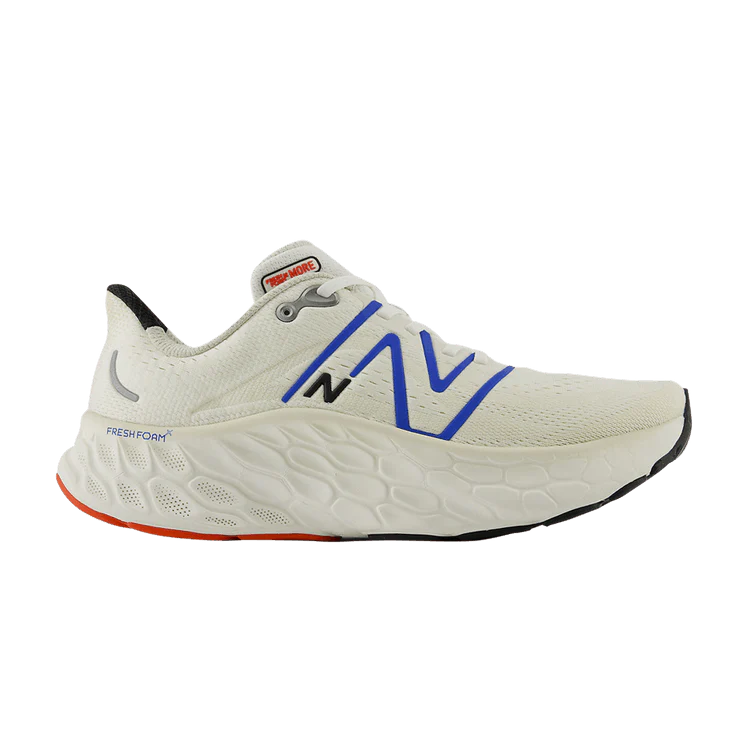 Men's New Balance Fresh Foam X More v4, Sea Salt/Blue Oasis/Black, 9 D Medium