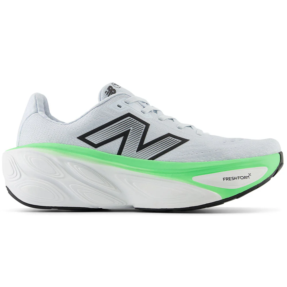 Men's New Balance Fresh Foam X More v5, Ice Blue/Electric Jade/Black, 8 D Medium