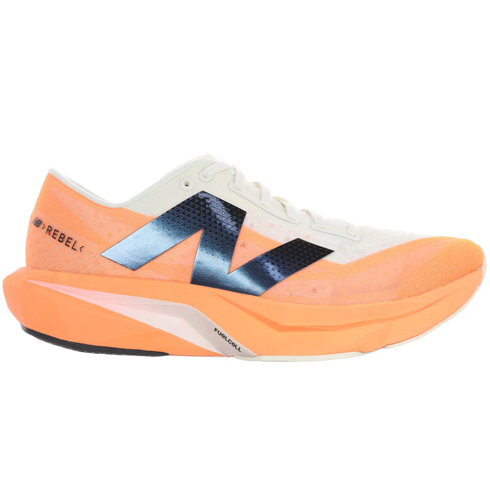 Men's New Balance FuelCell Rebel v4, Hot Mango/Angora/Black, 8.5 D Medium
