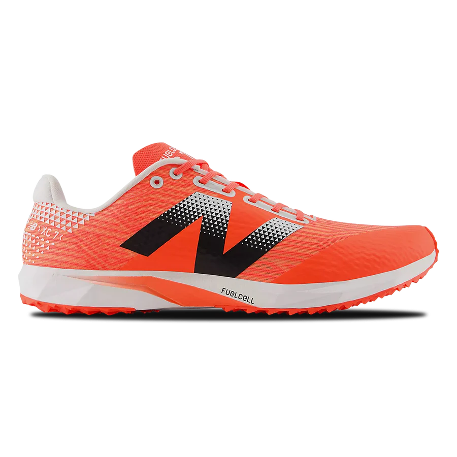 Men's New Balance FuelCell XC7 v5, Urgent Red/Black/White, 12 D Medium