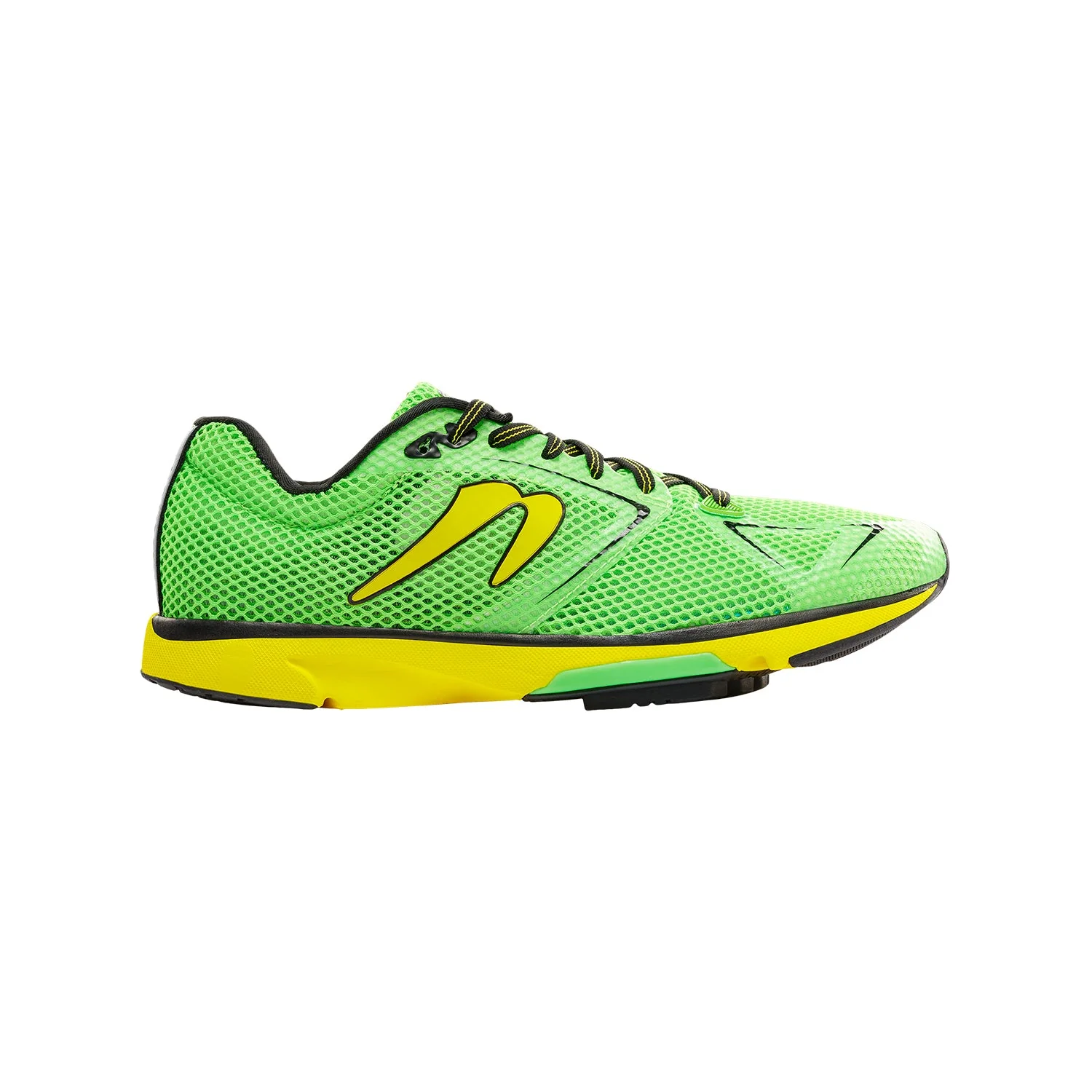 Men's Newton Running Distance 11, Green/Yellow, 13 D Medium