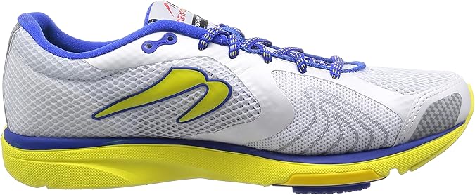 Men's Newton Running Distance 3, White/Yellow, 10 D Medium