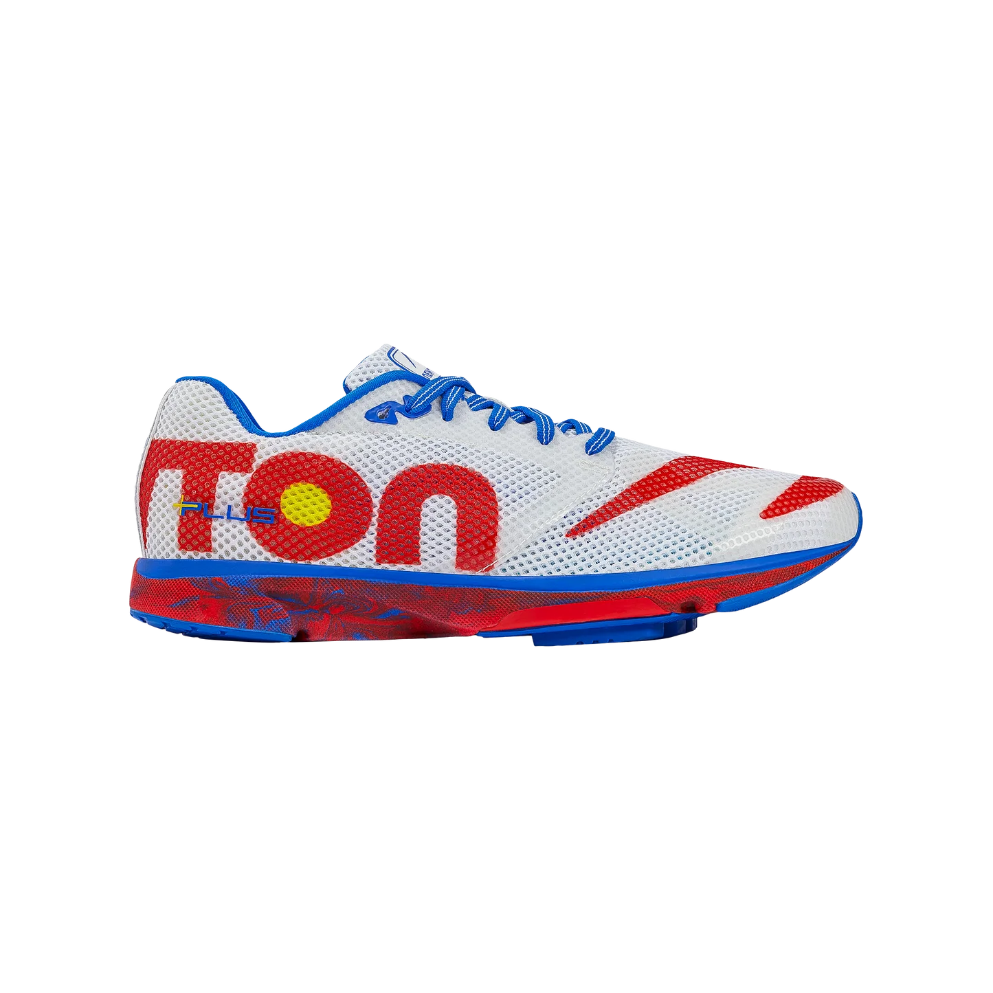Men's Newton Running Distance+, White/Red, 12.5 D Medium