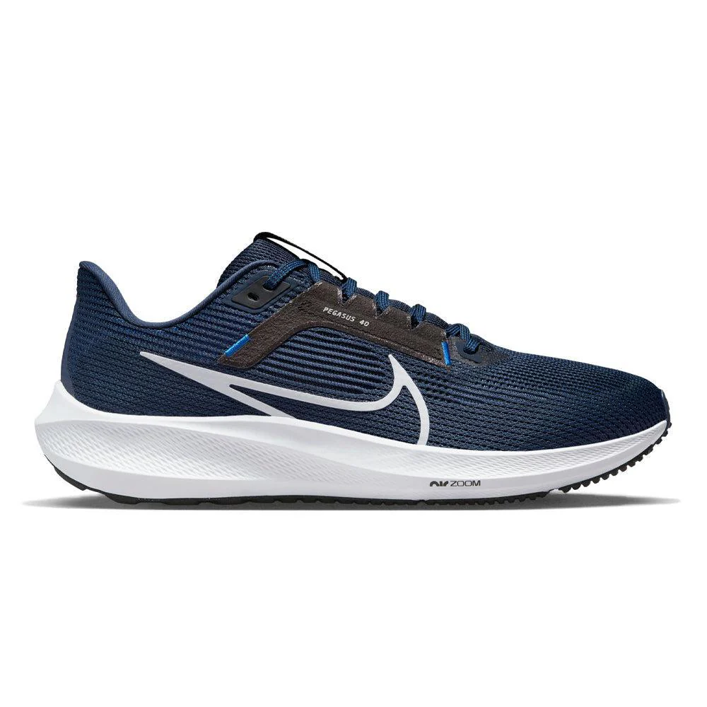 Men's Nike Pegasus 40, Midnight Navy/Pure Platinum-Black, 9.5 D Medium