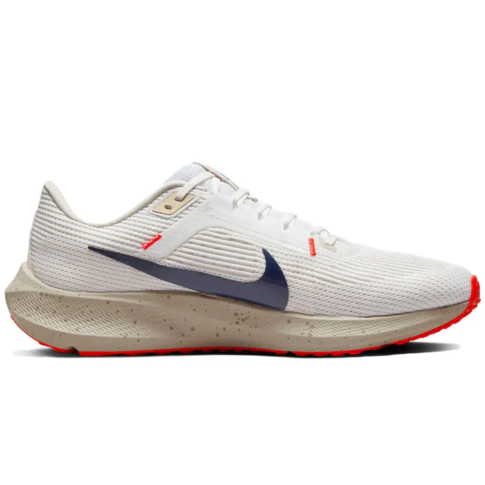 Men's Nike Pegasus 40, White/Obsidian-Lt Orewood Brn-Phantom, 9 D Medium