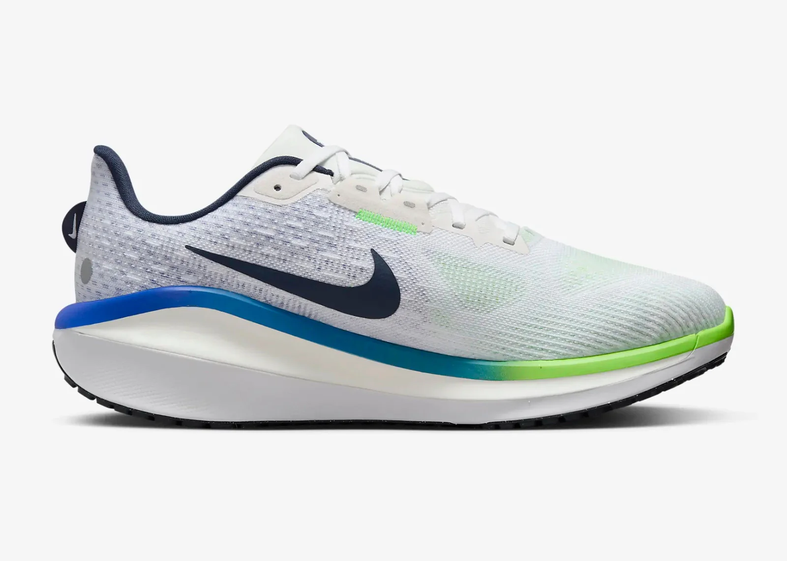 Men's Nike Vomero 17, White/Thunder Blue/Platinum Tint, 12 D Medium