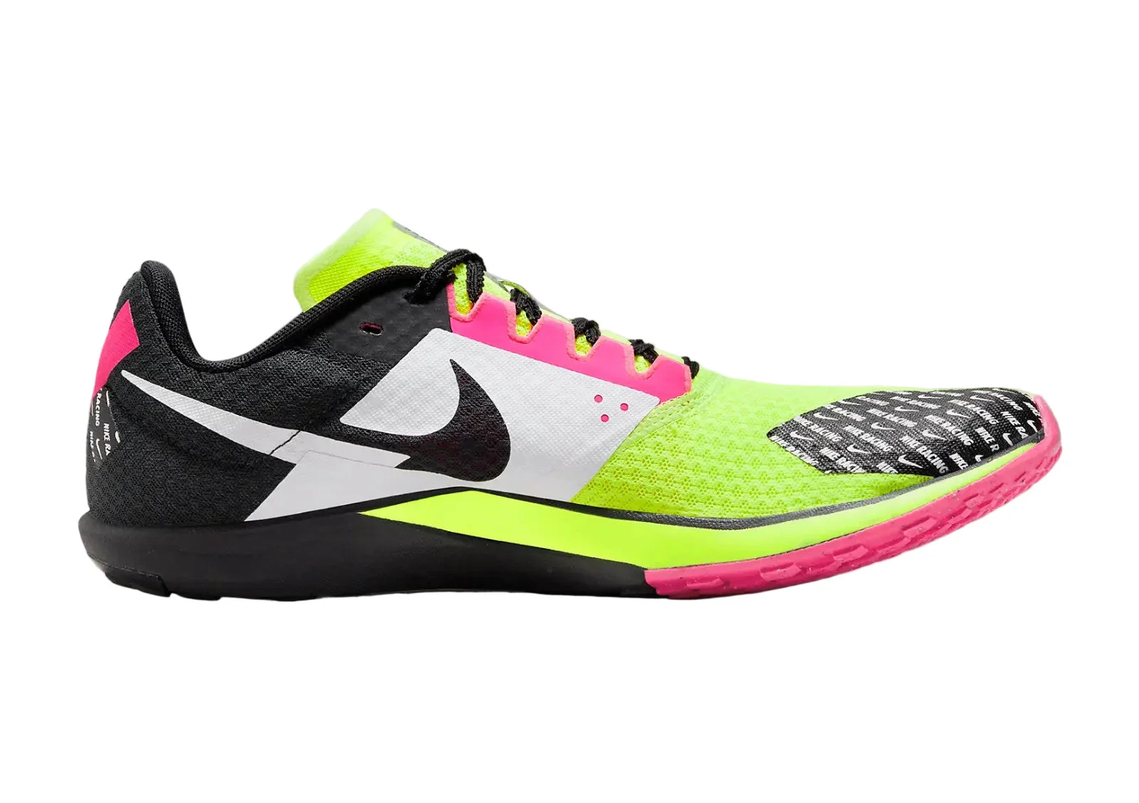Men's Nike Zoom Rival Waffle 6, Volt/White-Black-Hyper Pink, 10 D Medium