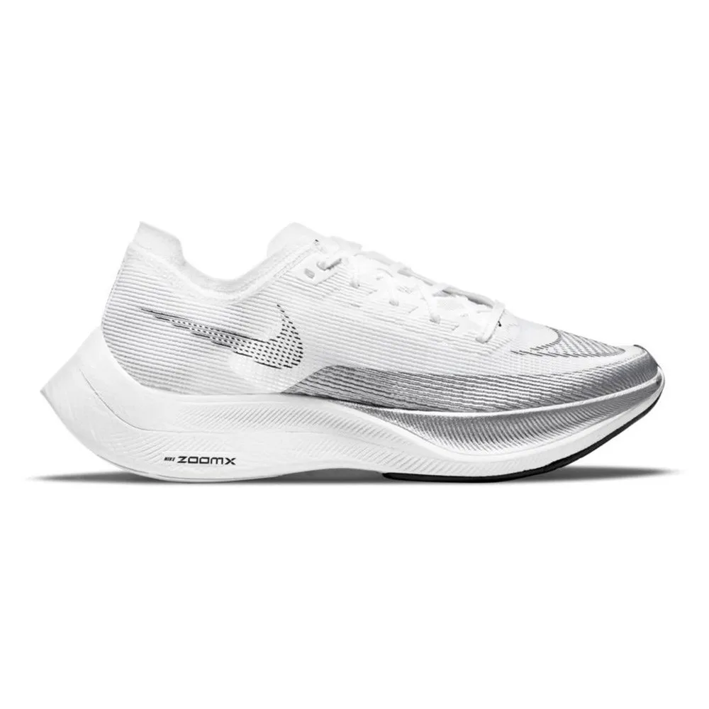 Men's Nike ZoomX Vaporfly Next% 2, White/Black-Metallic Silver, 11.5 D Medium