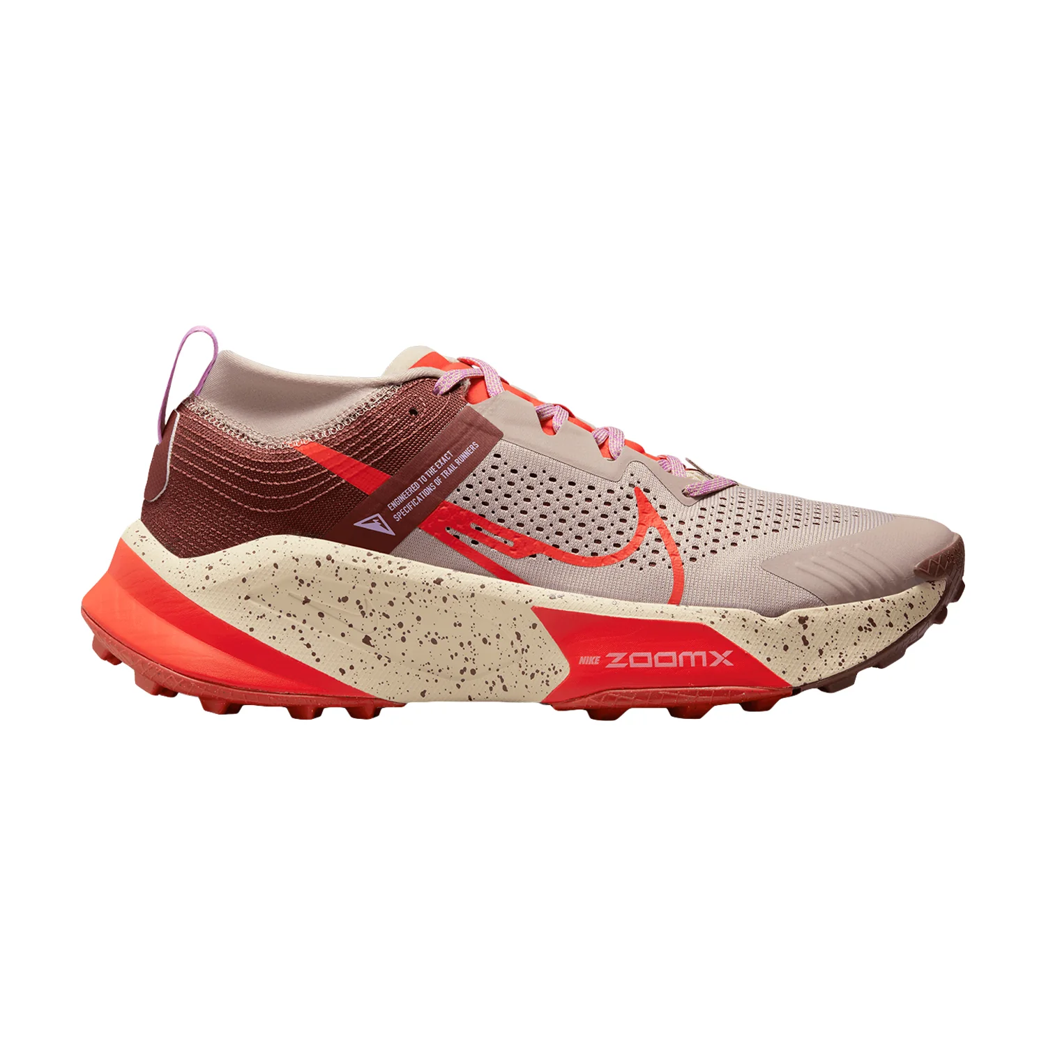 Men's Nike ZoomX Zegama Trail, Diffused Taupe/Picante Red, 8.5 D Medium